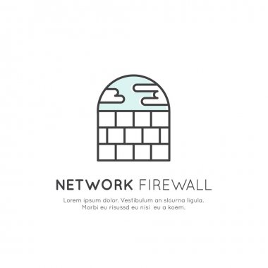 Güvenlik Duvarı, güvenlik, koruma, blok, mobil ve masaüstü uygulama geliştirme kavramı