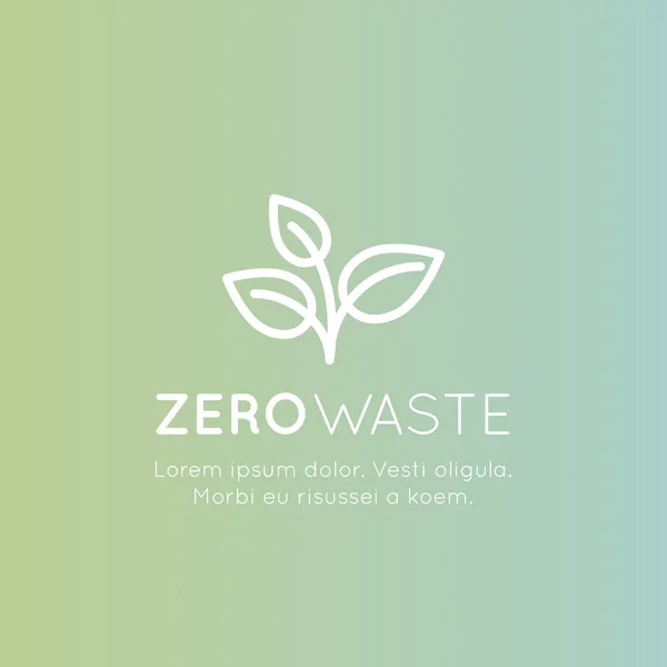 Recyklační ekologické koncepce, zelená energie, nula odpadů Symbol — Stockový vektor