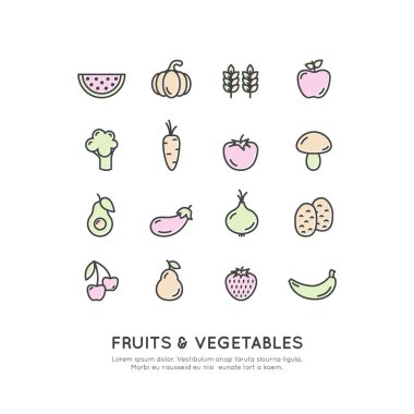 Logo organik Vegan sağlıklı dükkan ya da mağaza için. Yeşil doğal sebze sembolleri