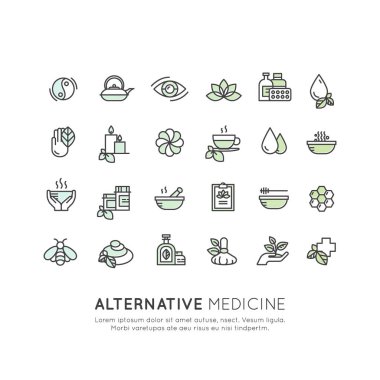 Alternative Medicine. IV Vitamin Therapy, Anti-Aging, Wellness, Ayurveda, Chinese Medicine clipart