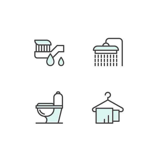 Концепция иллюстрации предметов ванной комнаты — стоковый вектор