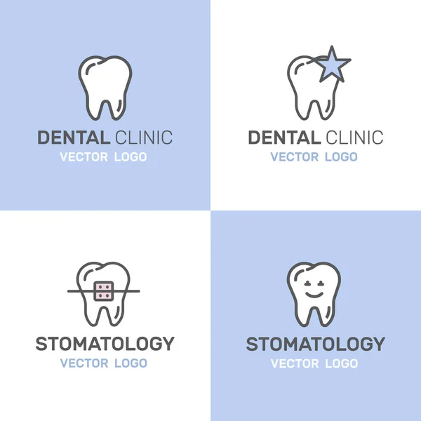 Zubní péče a nemoc, ošetřovatelský koncept, zub vyléčit ortodoncie, stomatologie a Med Clinic — Stockový vektor