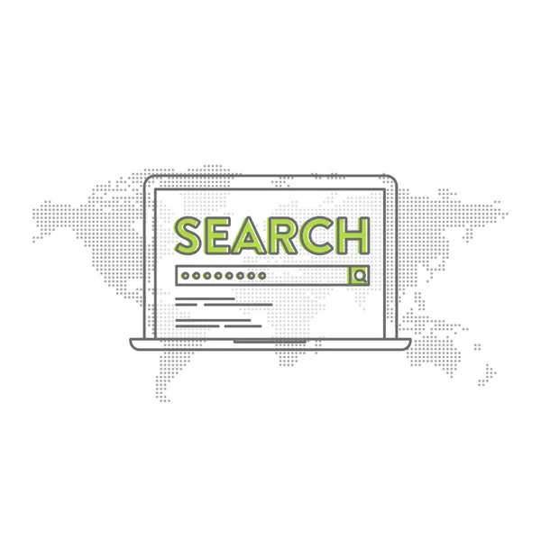 Search Engine Application, Education and Research Development Tool, Surf the Net, Network Data and Conten — стоковый вектор