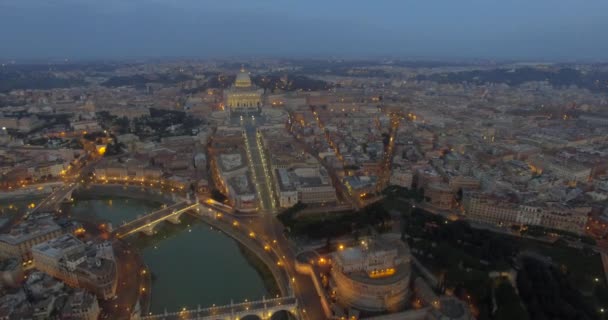 Stadt von rom, vatikan, castel sant angelo festung — Stockvideo