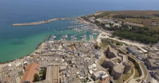 Letecký pohled na Otranto — Stock video