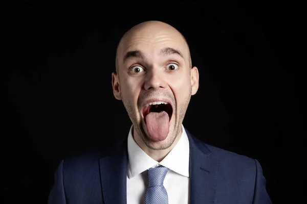 Shows his Tongue — Stock Photo, Image