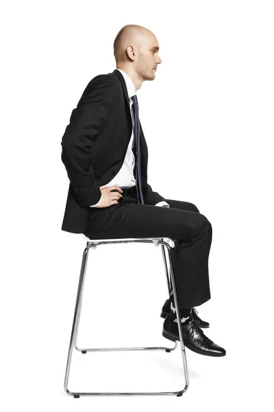 Man sandalyede — Stok fotoğraf