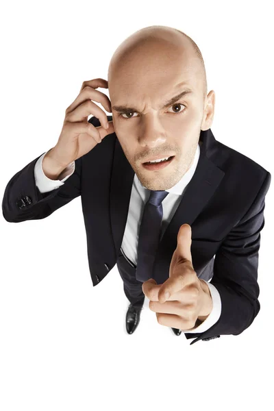 Businessman Points His Finger at You — Stock Photo, Image