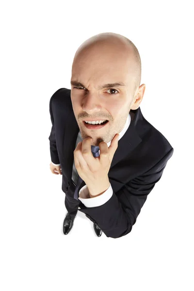 Businessman Scratches his Chin — Stock Photo, Image