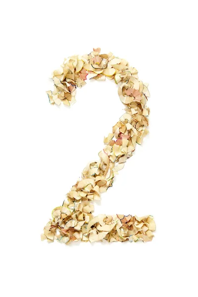 Number Made Pencil Shavings Your Project Stock Picture