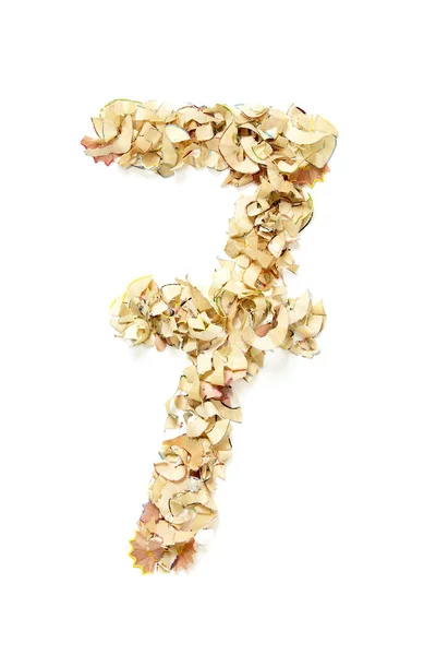 Number Made Pencil Shavings Royalty Free Stock Photos