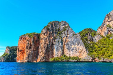 Maya Phi Phi Islands andaman Denizi Krabi, Tayland Güney bay..