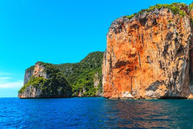 Maya Phi Phi Islands andaman Denizi Krabi, Tayland Güney bay..