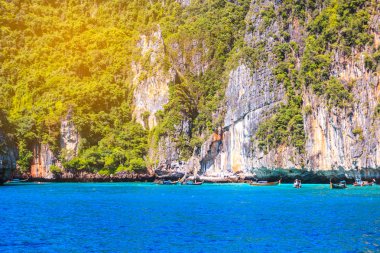 Maya Phi Phi Islands andaman Denizi Krabi, Tayland Güney bay..