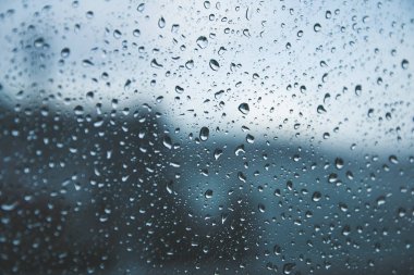 arka plan için pencerede Feribot Tekne kapalı camına yağmur.