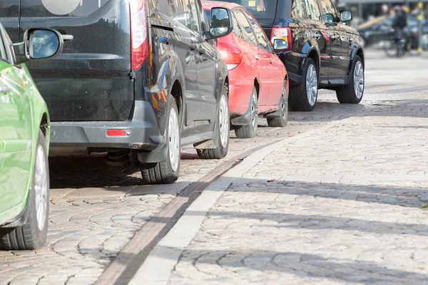 Stau auf den Stadtstraßen stokholm — Stockfoto