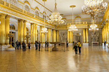 Saint Petersburg, Rusya Federasyonu - 23 Şubat: Devlet Hermitage Müzesi, İçişleri, 23 Şubat 2017.