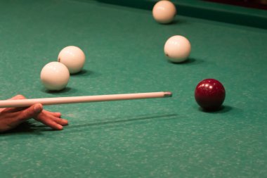 Bilardo masası bilardo topları.