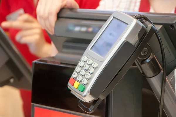 the terminal for payment by cash cards