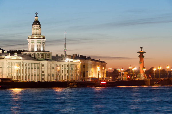 ночной вид кабинета курьезов в Санкт-Петербурге
