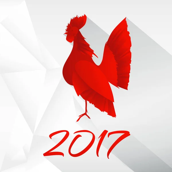 Horoz. Horoz kırmızı. 2017 horoz sembolü. Yeni Yılınız Kutlu Olsun. Çin takvimi. Horoz siluet. Horoz uzun gölge. Horoz vektör çizim. Horoz izole. 2017.