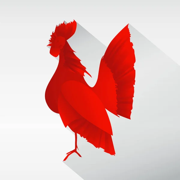 Kakas Rooster Red Kakas Jelképe 2017 Boldog Évet Kínai Naptár — Stock Vector