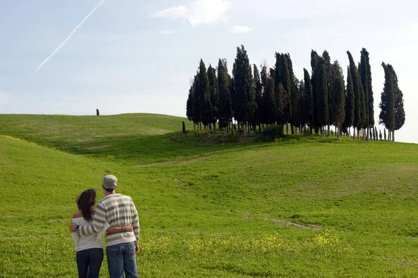 Val Orcia Area Countryside Spring Time — Stock Photo, Image