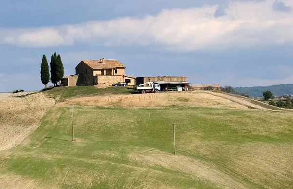 Val Orcia Landschaft Frühling — Stockfoto