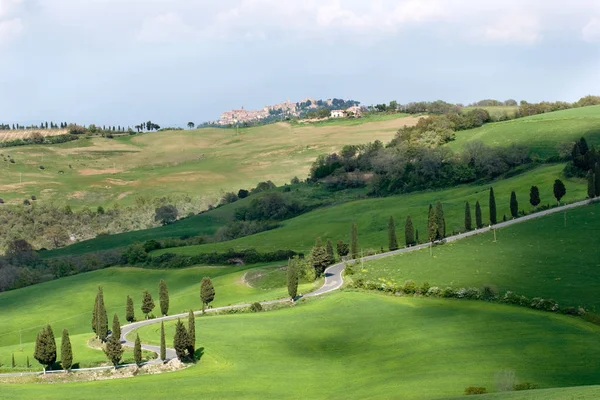 Val Orcia Obszar Toskania Włochy — Zdjęcie stockowe