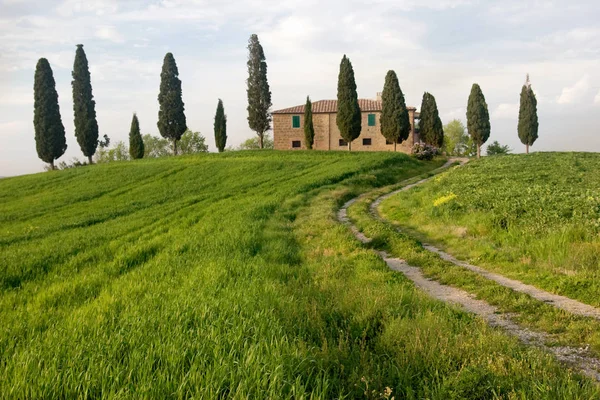 Oblast Val d'orcia v Toskánsku — Stock fotografie