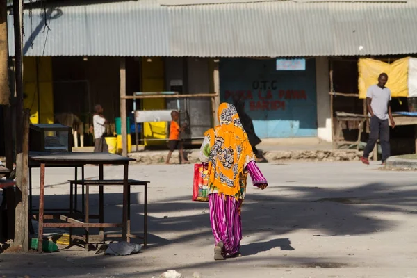 Straat Beelden Van Zanzibar Mensen Plaats — Stockfoto