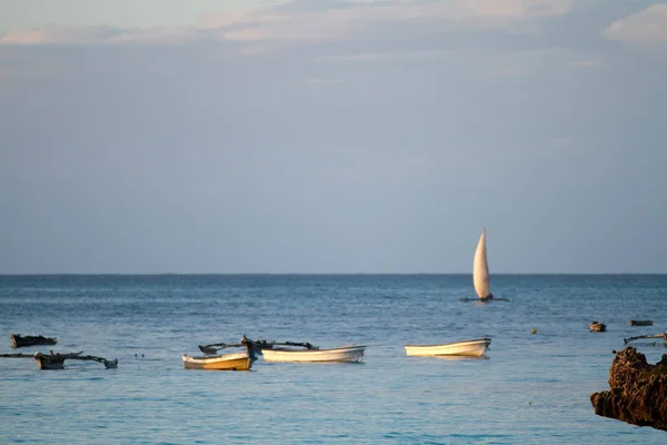 Den Vackra Stranden Och Havet Zanzibar Indiska Oceanen — Stockfoto