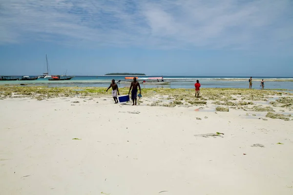 Der Schöne Strand Und Das Meer Von Sansibar Indischen Ozean — Stockfoto