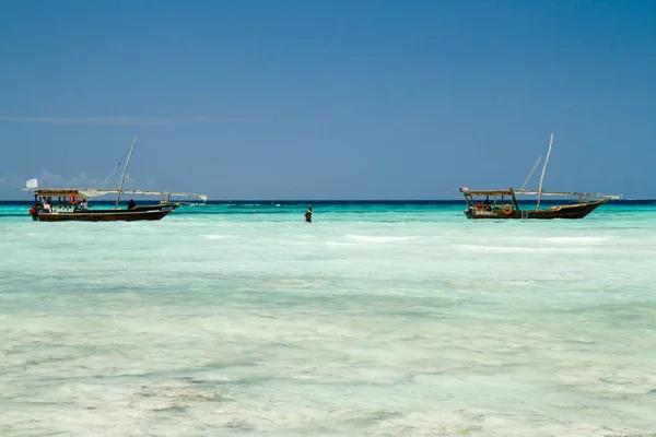 Den Vackra Stranden Och Havet Zanzibar Indiska Oceanen — Stockfoto