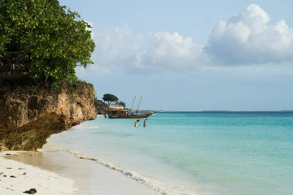 Beautiful Beach Sea Zanzibar Indian Ocean — Stock Photo, Image