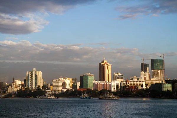 Dar Salaam Vista Formar Barco Balsa — Fotografia de Stock