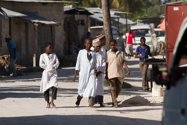 Straat Beelden Van Zanzibar Mensen Plaats — Stockfoto