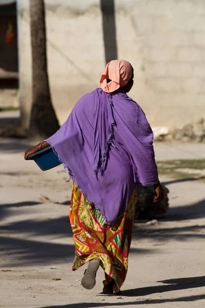 Straat Beelden Van Zanzibar Mensen Plaats — Stockfoto