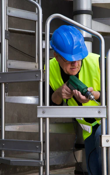 Préposé Entretien Dans Site Industriel Adapté Endroit — Photo