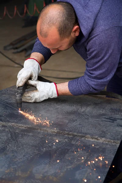 Metalmeccanico Lavoro Officina — Foto Stock