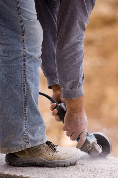 Albañiles Trabajando Una Obra Construcción —  Fotos de Stock