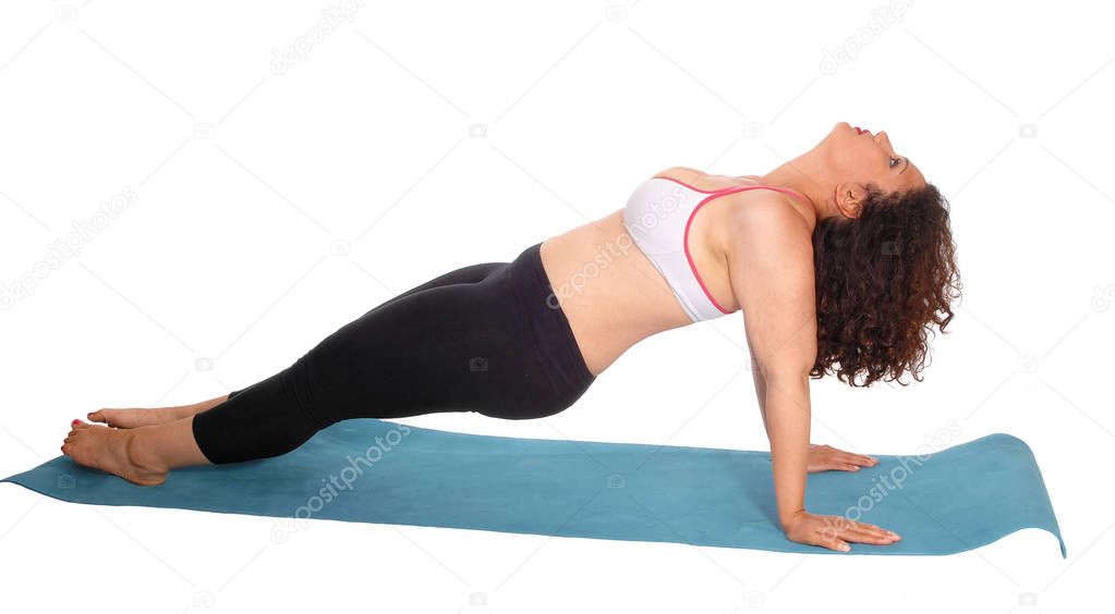 Woman doing exercises.
