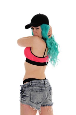 Arkadan duran kadın. 