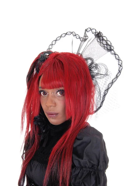 Retrato de cerca de la mujer con el pelo rojo . —  Fotos de Stock