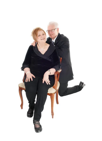Older couple in lovely pose. — Stock Photo, Image
