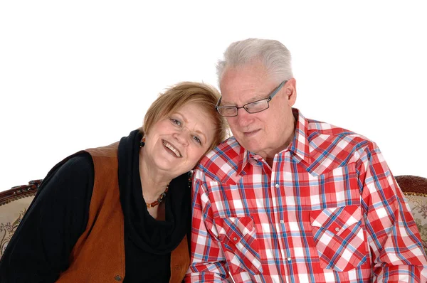 Lovely senior couple in closeup. — Stock Photo, Image