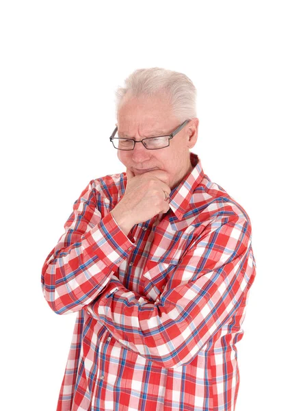 Retrato de pensar o homem idoso . — Fotografia de Stock