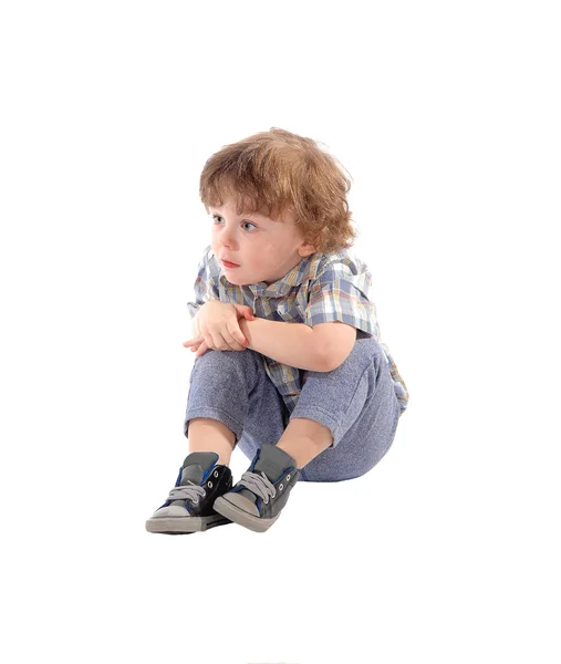 Retrato de un niño serio . — Foto de Stock