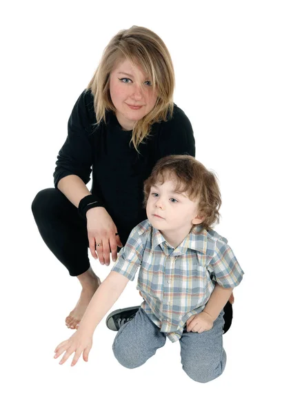 Porträt von Mutter mit Sohn. — Stockfoto