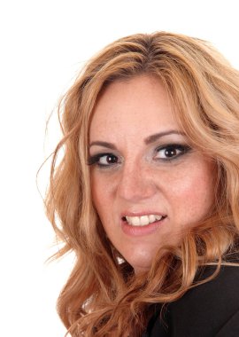  Güzel bir kadının portresini yakından çek.